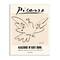 Stupell Industries Classical Abstract Picasso Peace Dove Bird Linework Wall Plaque